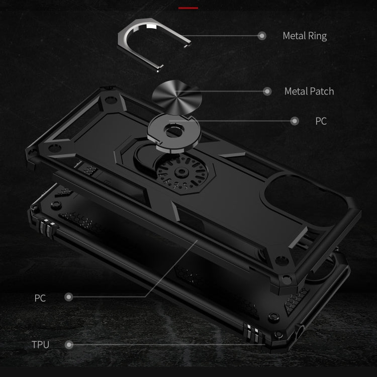RING ARMOR Tvrdený kryt pre Motorola Moto E32 / E32s - čierny