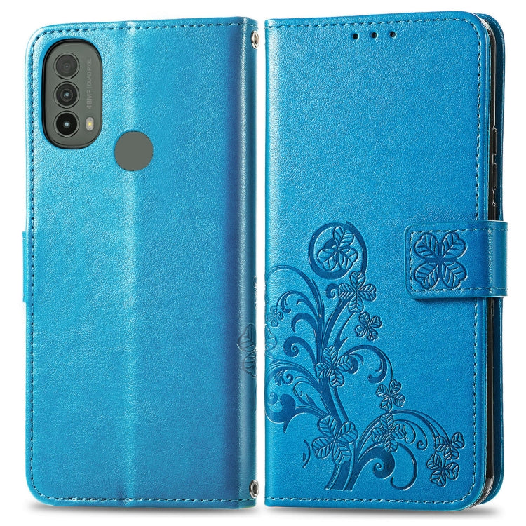 LEAF Knižkové puzdro pre Motorola Moto E20 / E30 / E40 - modré