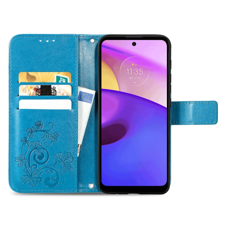 LEAF Knižkové puzdro pre Motorola Moto E20 / E30 / E40 - modré