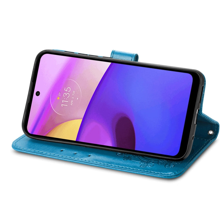 LEAF Knižkové puzdro pre Motorola Moto E20 / E30 / E40 - modré