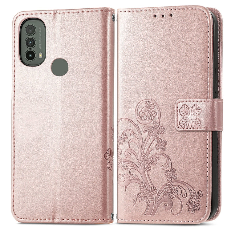 LEAF Knižkové puzdro pre Motorola Moto E20 / E30 / E40 - ružové
