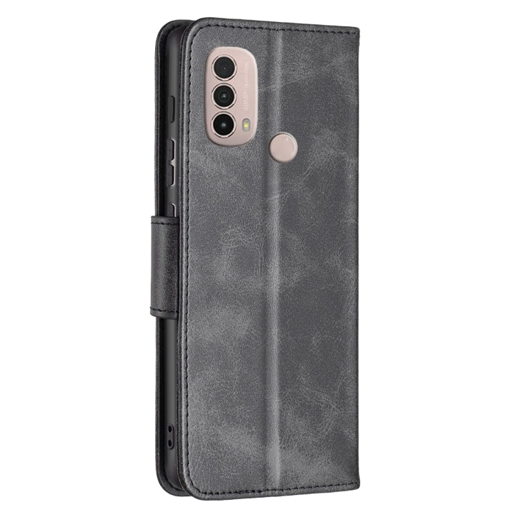 LAMBSKIN Knižkové puzdro pre Motorola Moto E20 / E30 / E40 - čierne