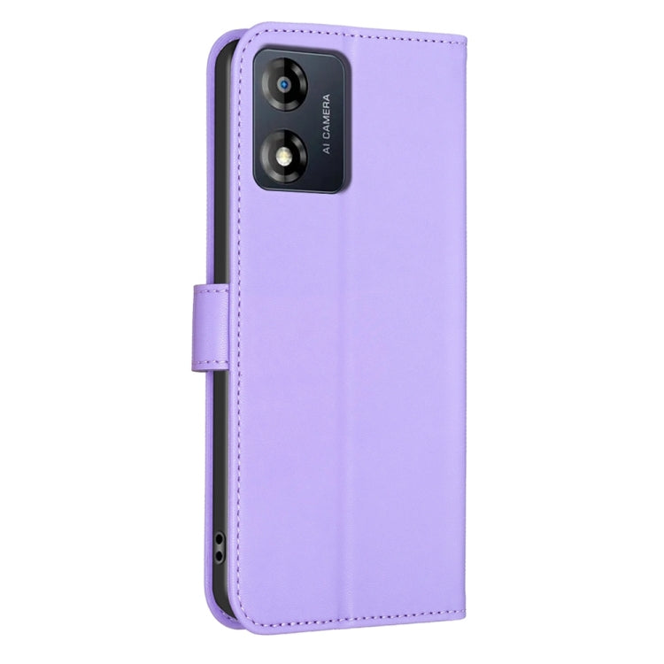 LEAF Knižkové puzdro pre Motorola Moto E13 - fialové