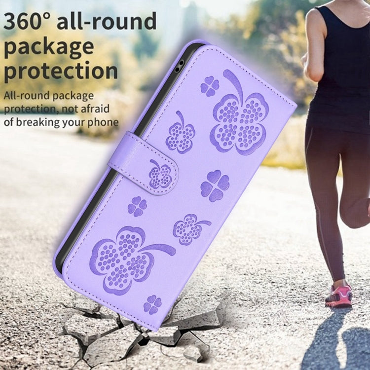 LEAF Knižkové puzdro pre Motorola Moto E13 - fialové