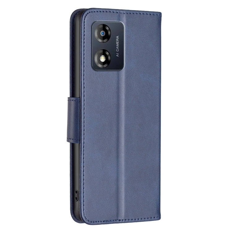 LAMBSKIN Knižkové puzdro pre Motorola Moto E13 - modré
