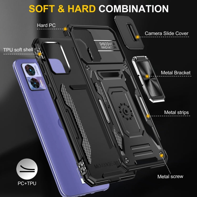 HOLDER ARMOR Tvrdený kryt pre Motorola Edge 30 Neo - čierny