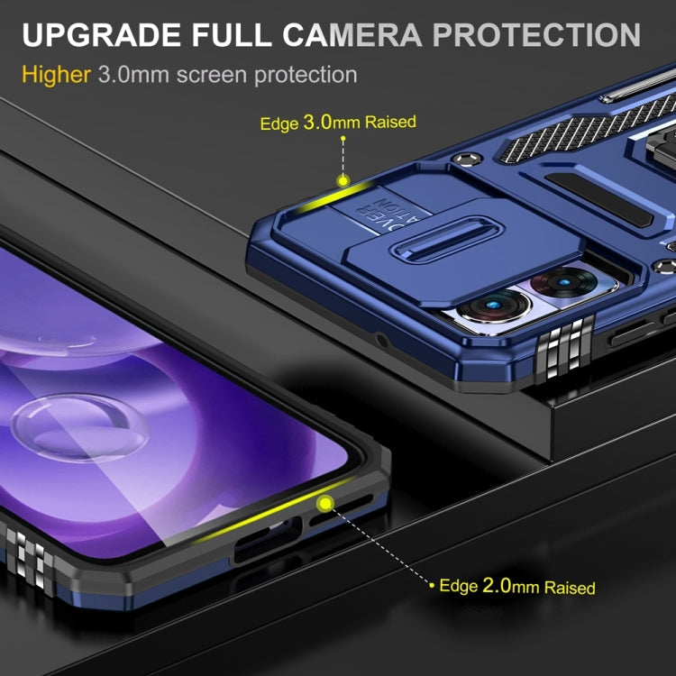 HOLDER ARMOR Tvrdený kryt pre Motorola Edge 30 Neo - modrý