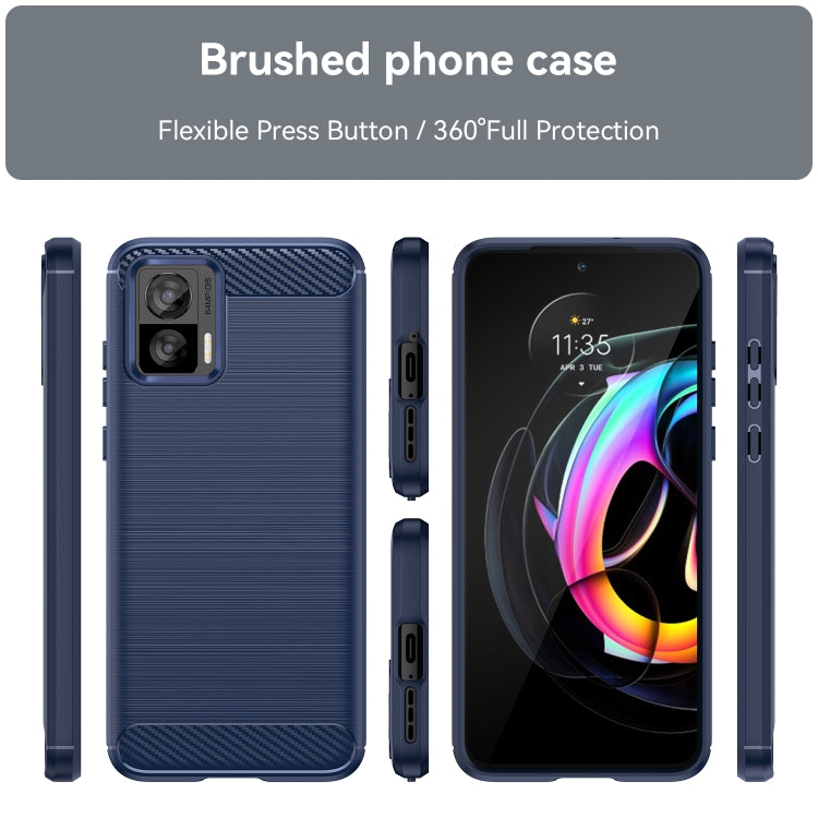 CARBON Zadný obal pre Motorola Edge 30 Neo - modrý