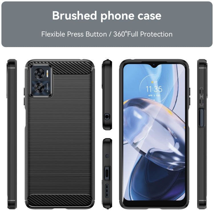 CARBON Zadný obal pre Motorola Moto E22 / E22i - čierny