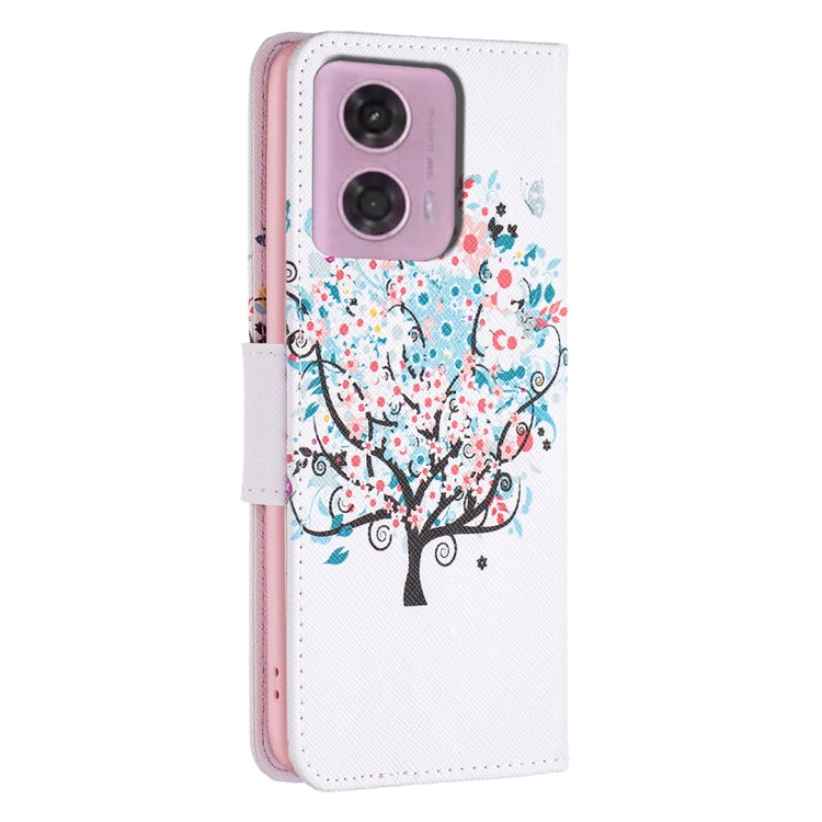 PAINT Knižkové puzdro pre Motorola Moto G04 / G24 / G24 Power - Tree biele