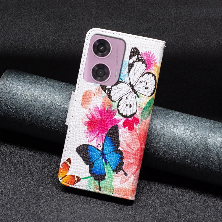 PAINT Knižkové puzdro pre Motorola Moto G04 / G24 / G24 Power - BUTTERFLY