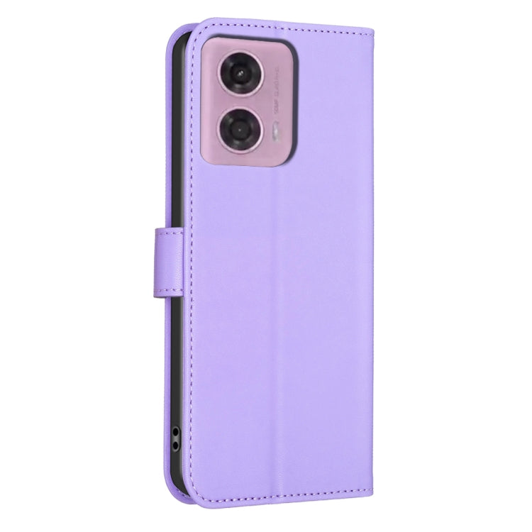 LEAF Knižkové puzdro pre Motorola Moto G04 / G24 / G24 Power - fialové