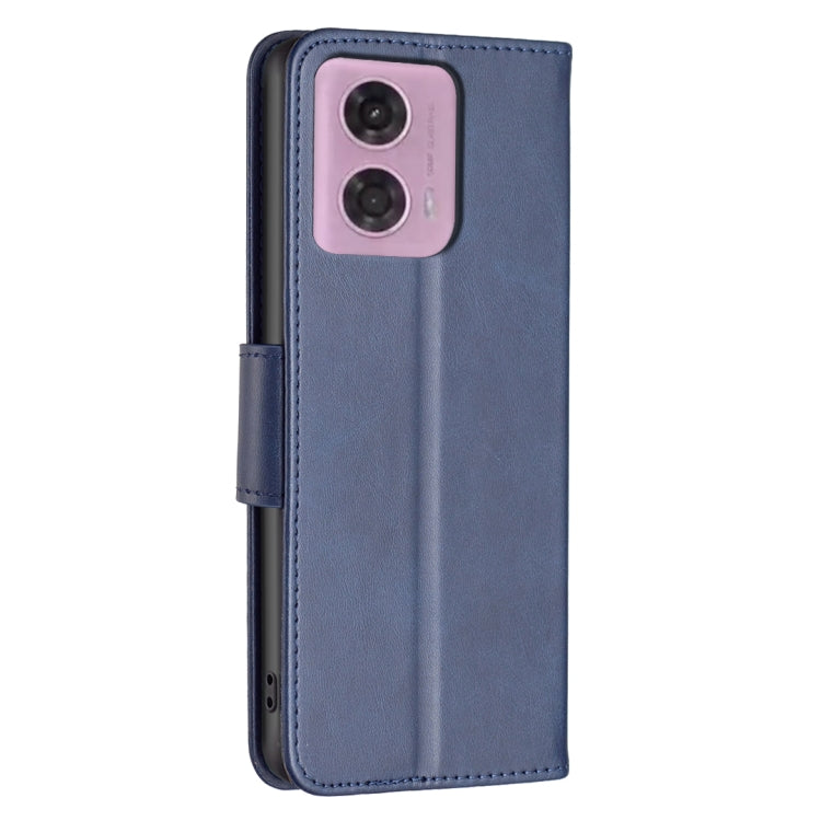 LAMBSKIN Knižkové puzdro pre Motorola Moto G04 / G24 / G24 Power - modré