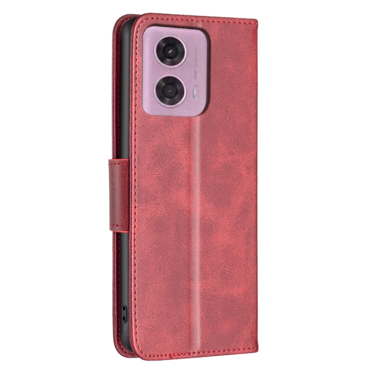 LAMBSKIN Knižkové puzdro pre Motorola Moto G04 / G24 / G24 Power - červené