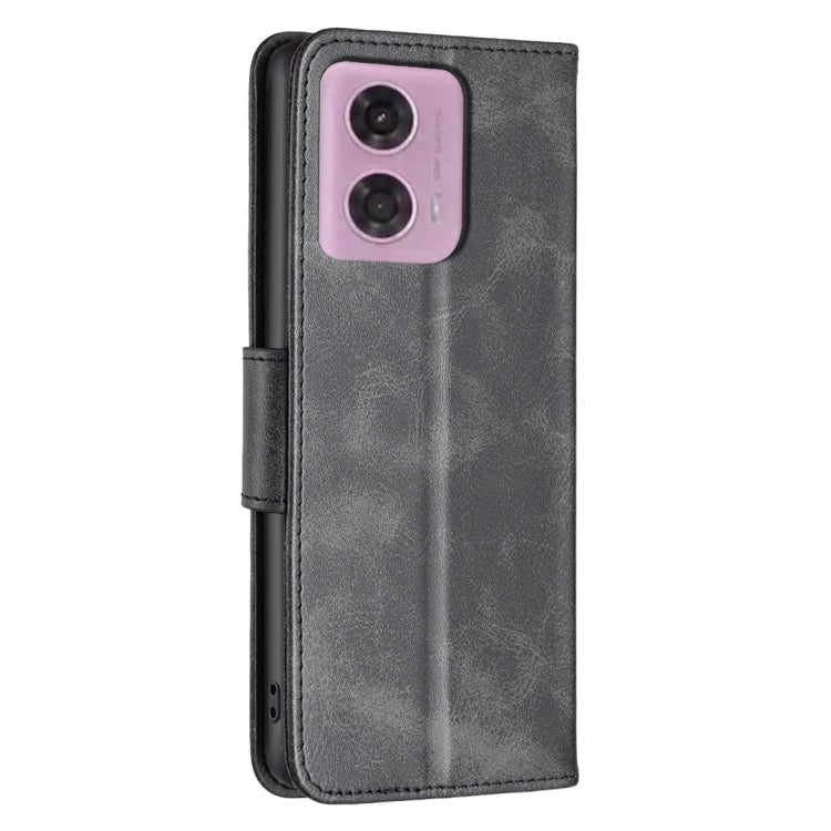 LAMBSKIN Knižkové puzdro pre Motorola Moto G04 / G24 / G24 Power - čierne