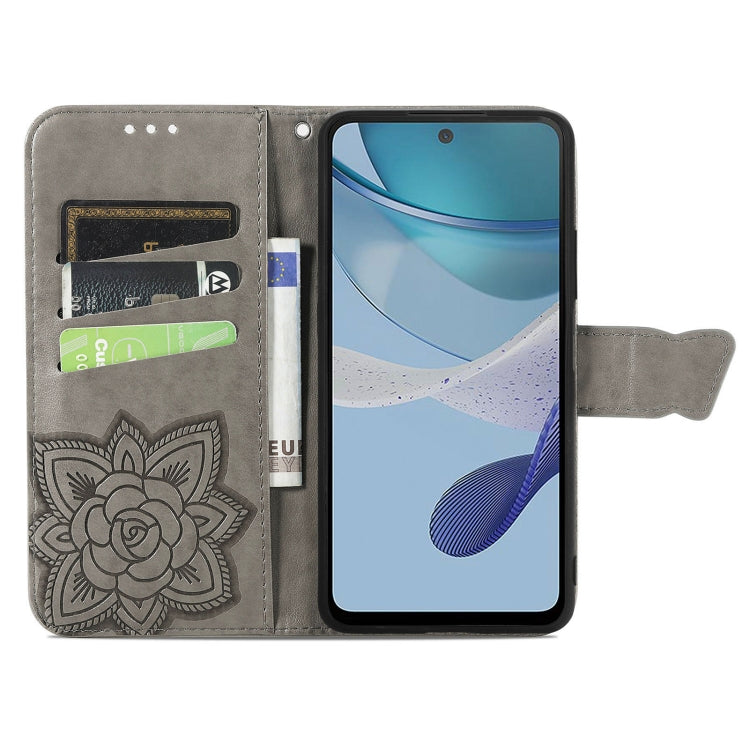 BUTTERFLY Knižkové puzdro pre Motorola Moto G53 5G - sivé
