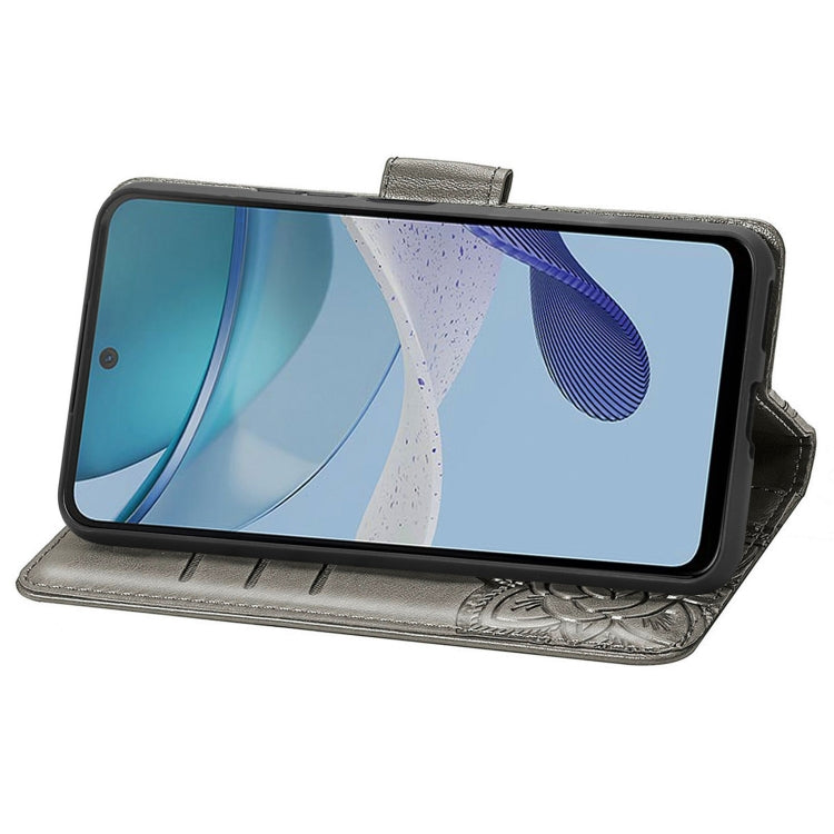 BUTTERFLY Knižkové puzdro pre Motorola Moto G53 5G - sivé