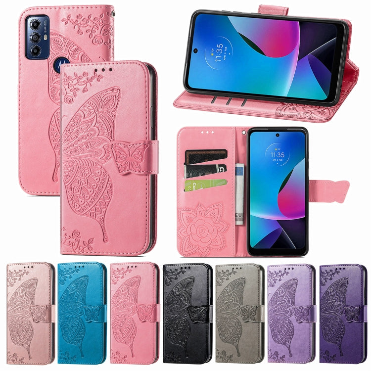 BUTTERFLY Knižkové puzdro pre Motorola Moto G53 5G - sivé