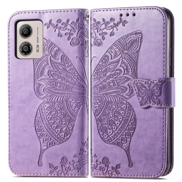 BUTTERFLY Knižkové puzdro pre Motorola Moto G53 5G - fialové