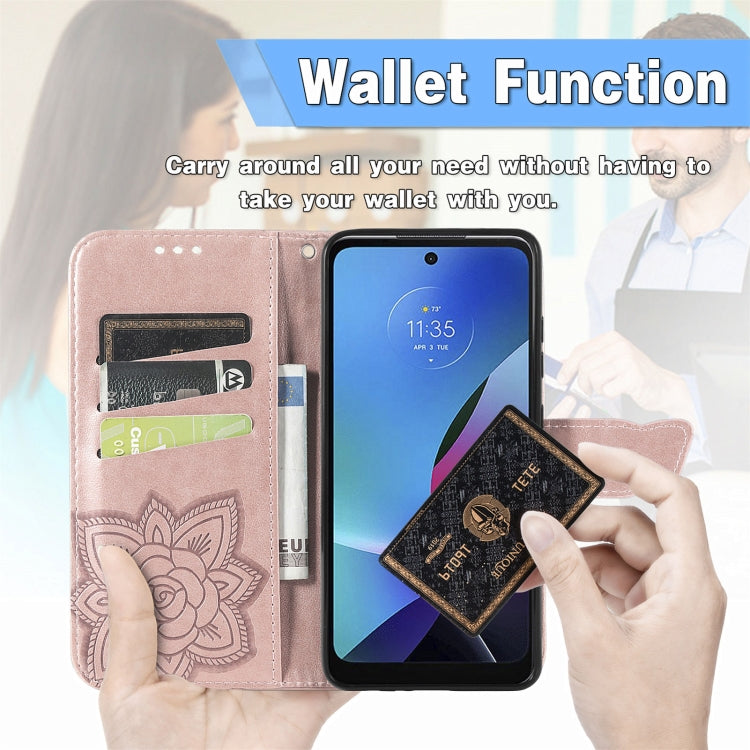 BUTTERFLY Knižkové puzdro pre Motorola Moto G53 5G - fialové