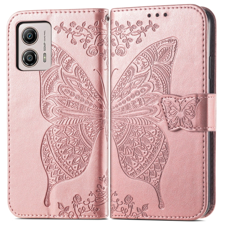 BUTTERFLY Knižkové puzdro pre Motorola Moto G53 5G - ružové