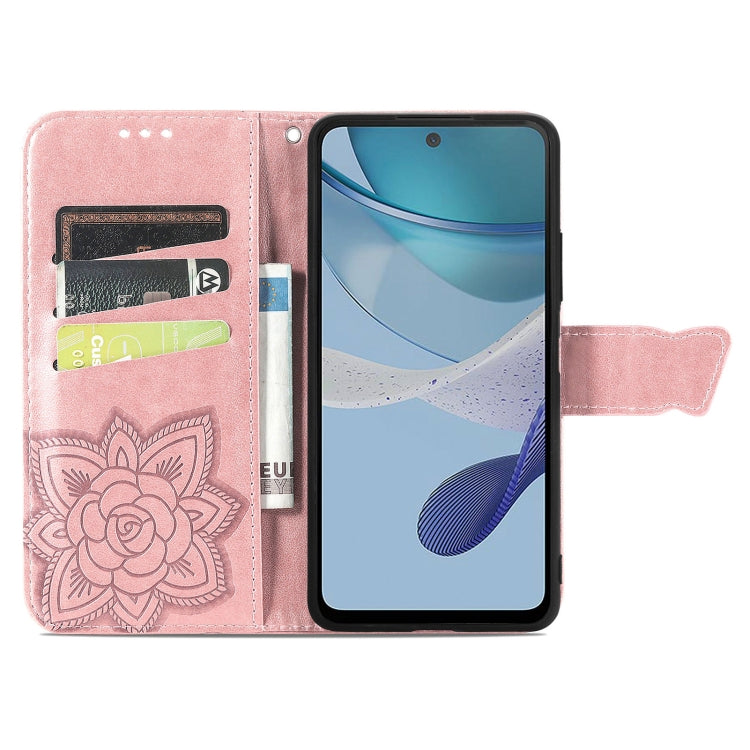 BUTTERFLY Knižkové puzdro pre Motorola Moto G53 5G - ružové