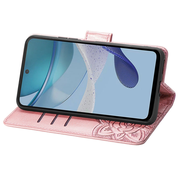 BUTTERFLY Knižkové puzdro pre Motorola Moto G53 5G - ružové