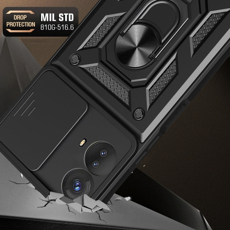 SLIDING ARMOR Tvrdený kryt pre Motorola Moto G53 5G - modrý