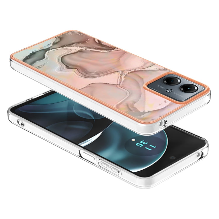 MARBLE Zadný kryt pre Motorola Moto G14 - rose gold
