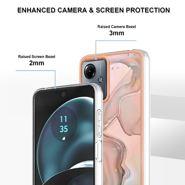 MARBLE Zadný kryt pre Motorola Moto G14 - rose gold