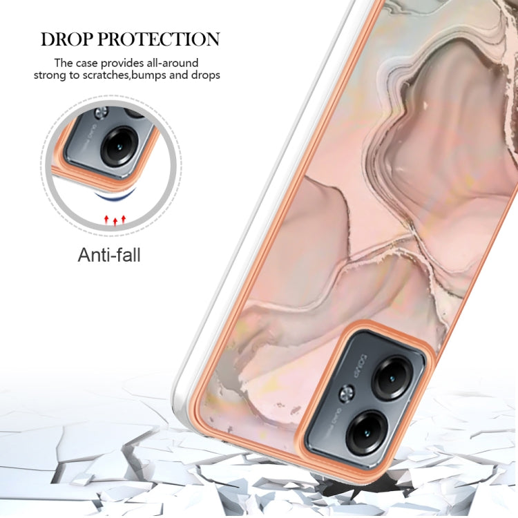 MARBLE Zadný kryt pre Motorola Moto G14 - rose gold