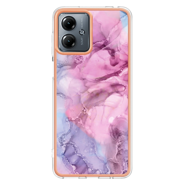 MARBLE Zadný kryt pre Motorola Moto G14 - ružový