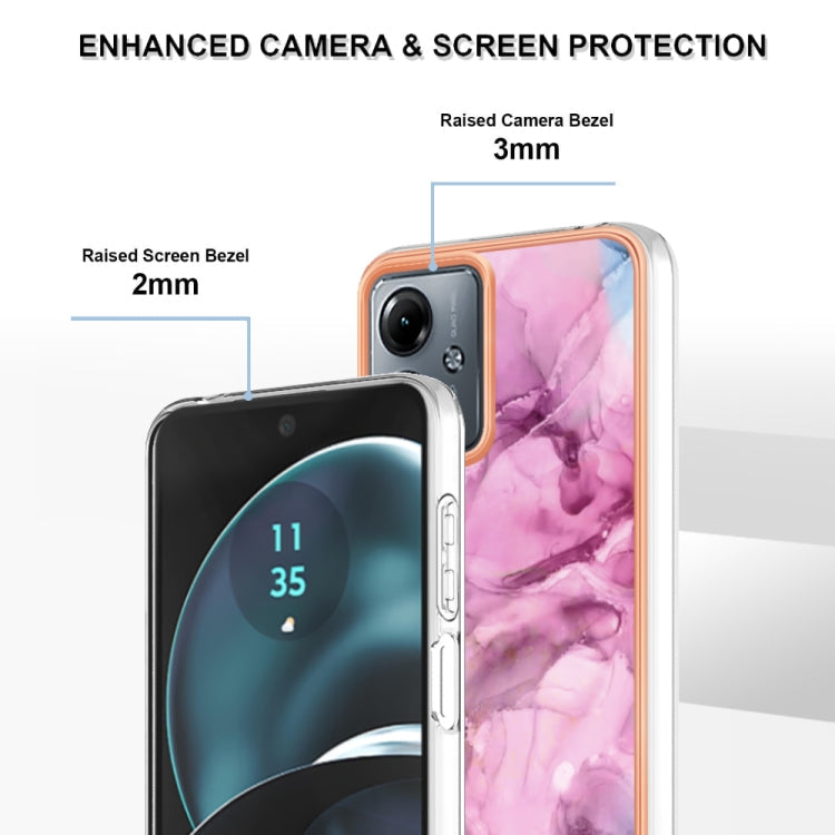 MARBLE Zadný kryt pre Motorola Moto G14 - ružový