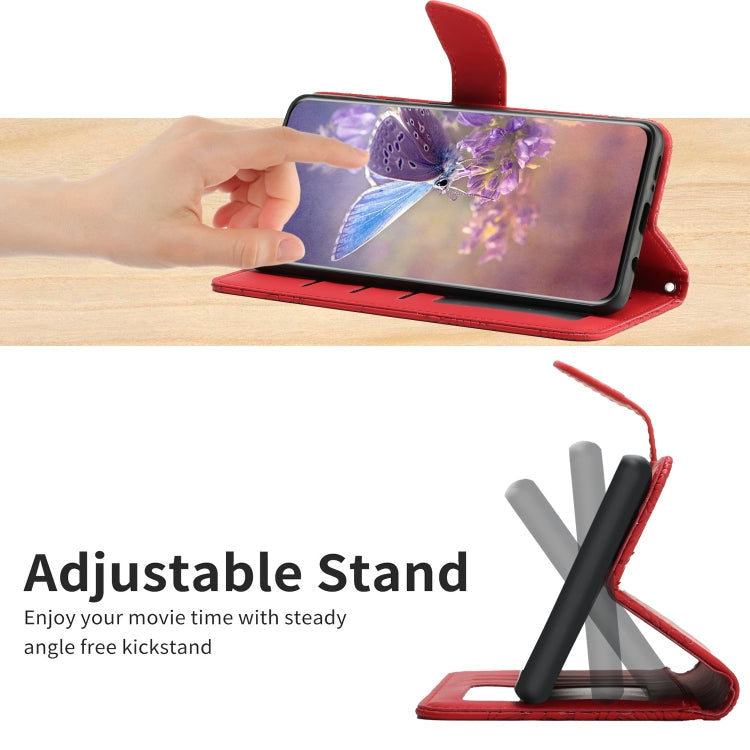 BUTTERFLY Knižkové puzdro pre Motorola Moto G14 - červené