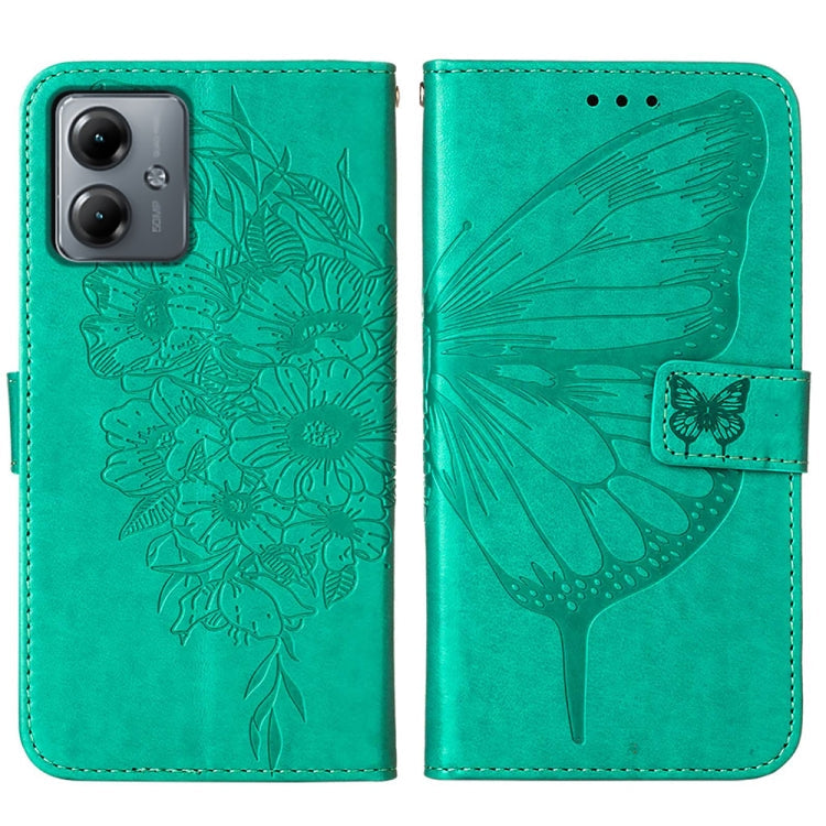 BUTTERFLY Knižkové puzdro pre Motorola Moto G14 - zelené