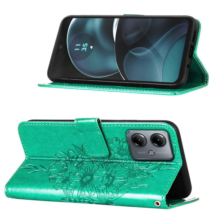 BUTTERFLY Knižkové puzdro pre Motorola Moto G14 - zelené