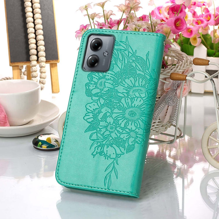 BUTTERFLY Knižkové puzdro pre Motorola Moto G14 - zelené