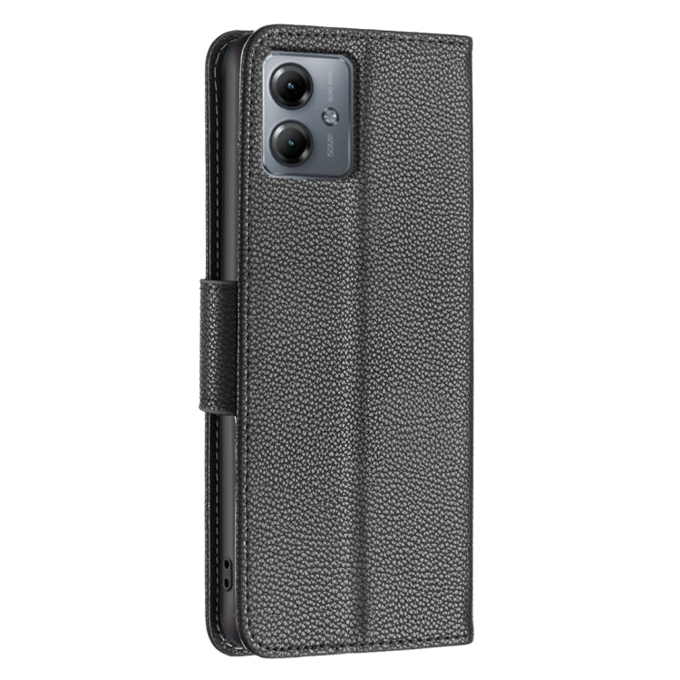 LAMBSKIN Knižkové puzdro pre Motorola Moto G14 - čierne