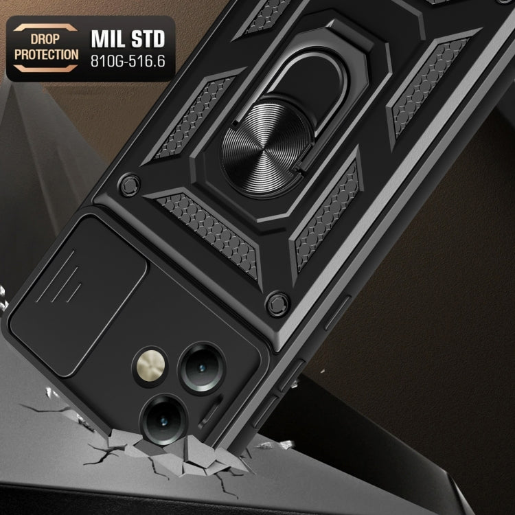 SLIDING ARMOR Tvrdený kryt pre Motorola Moto G14 - čierny