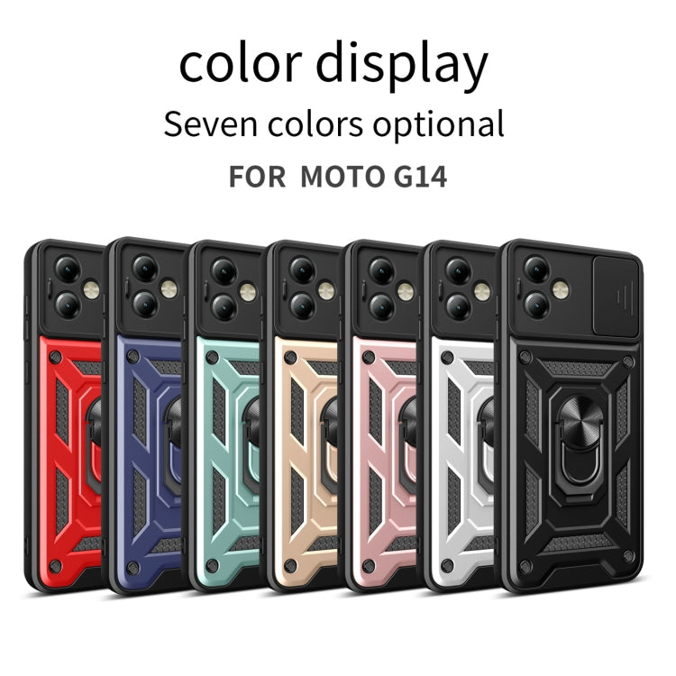 SLIDING ARMOR Tvrdený kryt pre Motorola Moto G14 - zelený