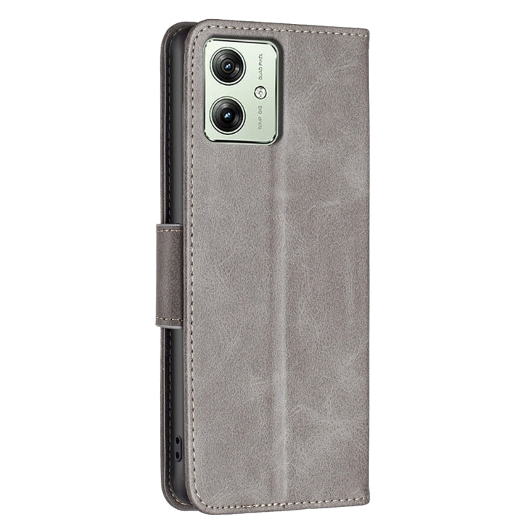 LAMBSKIN Knižkové puzdro pre Motorola Moto G54 5G / G54 5G Power Edition - sivé
