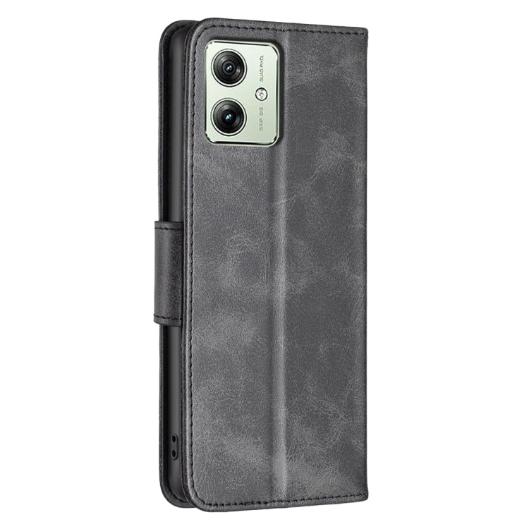 LAMBSKIN Knižkové puzdro pre Motorola Moto G54 5G / G54 5G Power Edition - čierne