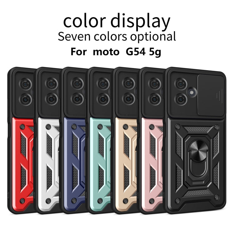 SLIDING ARMOR Tvrdený kryt pre Motorola Moto G54 5G / G54 5G Power Edition - zlatý