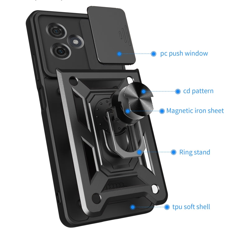 SLIDING ARMOR Tvrdený kryt pre Motorola Moto G54 5G / G54 5G Power Edition - zlatý
