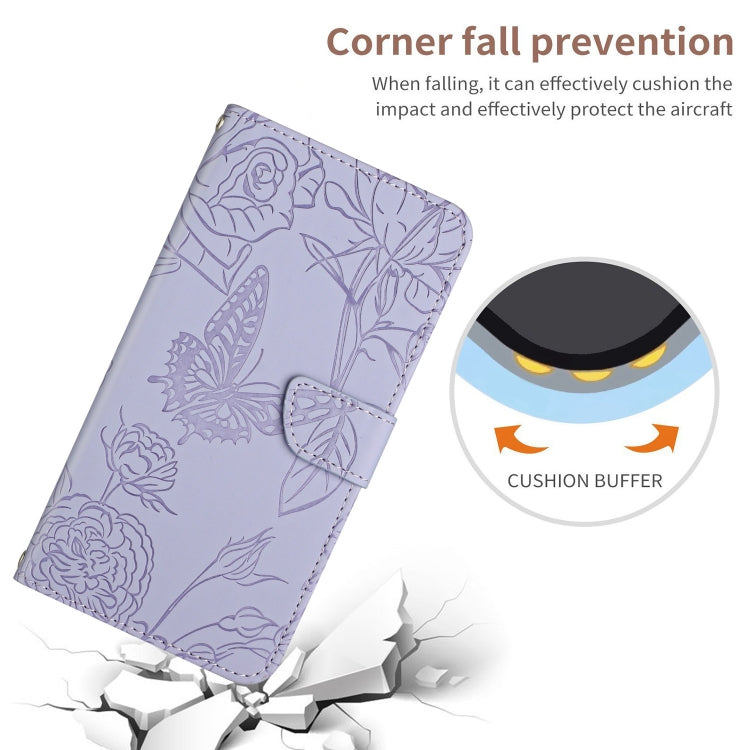 BUTTERFLY Knižkové puzdro pre Motorola Moto G54 5G / G54 5G Power Edition - SKIN fialové