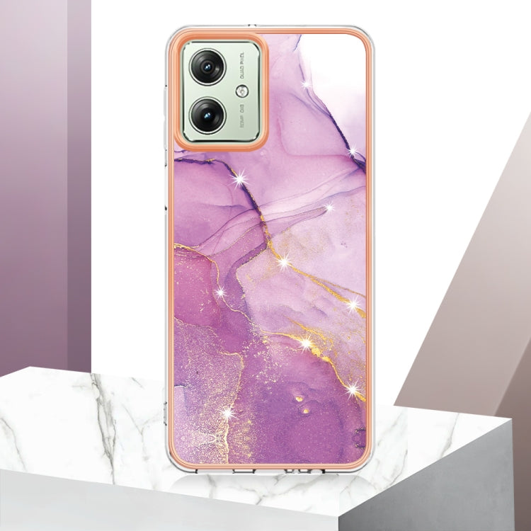 MARBLE Zadný kryt pre Motorola Moto G54 5G / G54 5G Power Edition - fialový