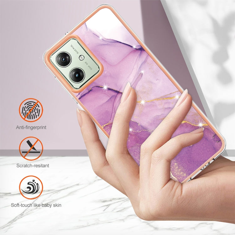 MARBLE Zadný kryt pre Motorola Moto G54 5G / G54 5G Power Edition - fialový