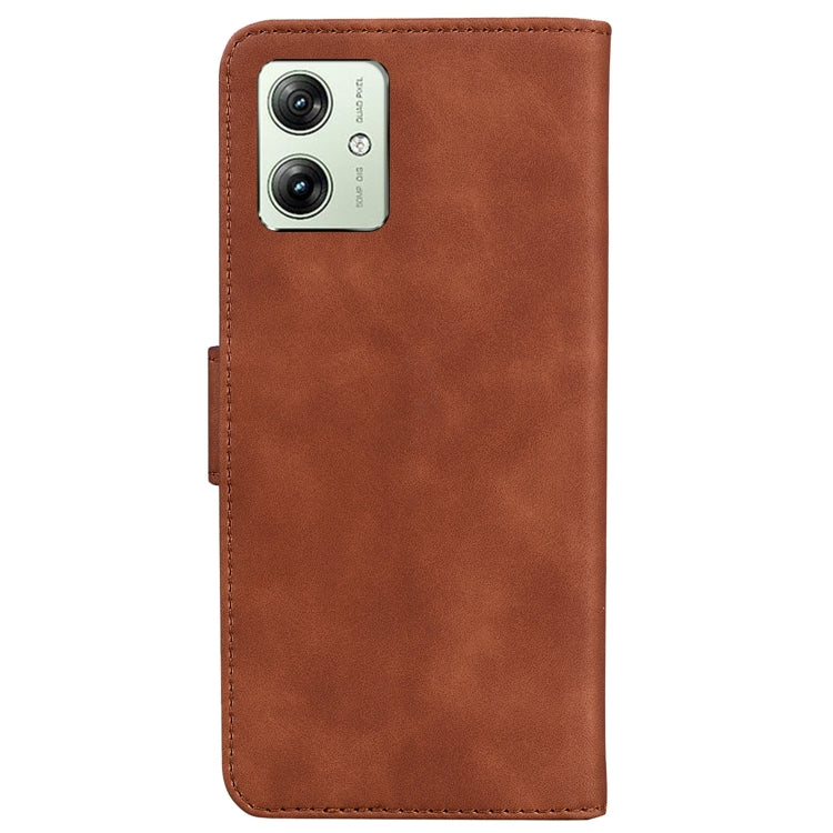 SOLID Knižkové puzdro pre Motorola Moto G54 5G / G54 5G Power Edition - hnedé