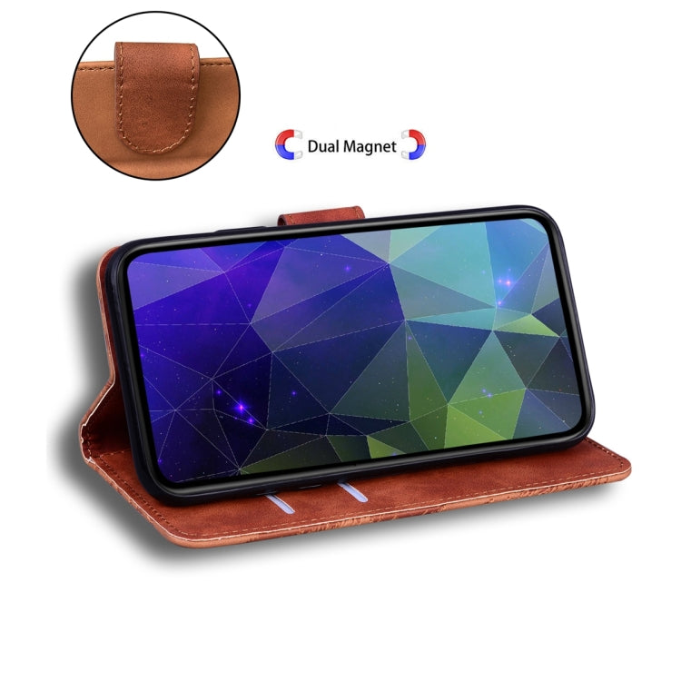 SOLID Knižkové puzdro pre Motorola Moto G54 5G / G54 5G Power Edition - hnedé