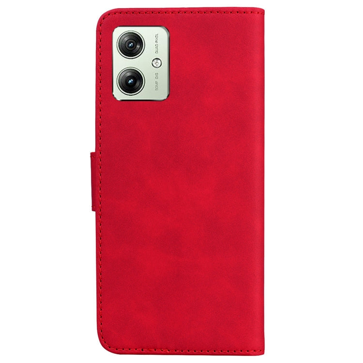 SOLID Knižkové puzdro pre Motorola Moto G54 5G / G54 5G Power Edition - červené
